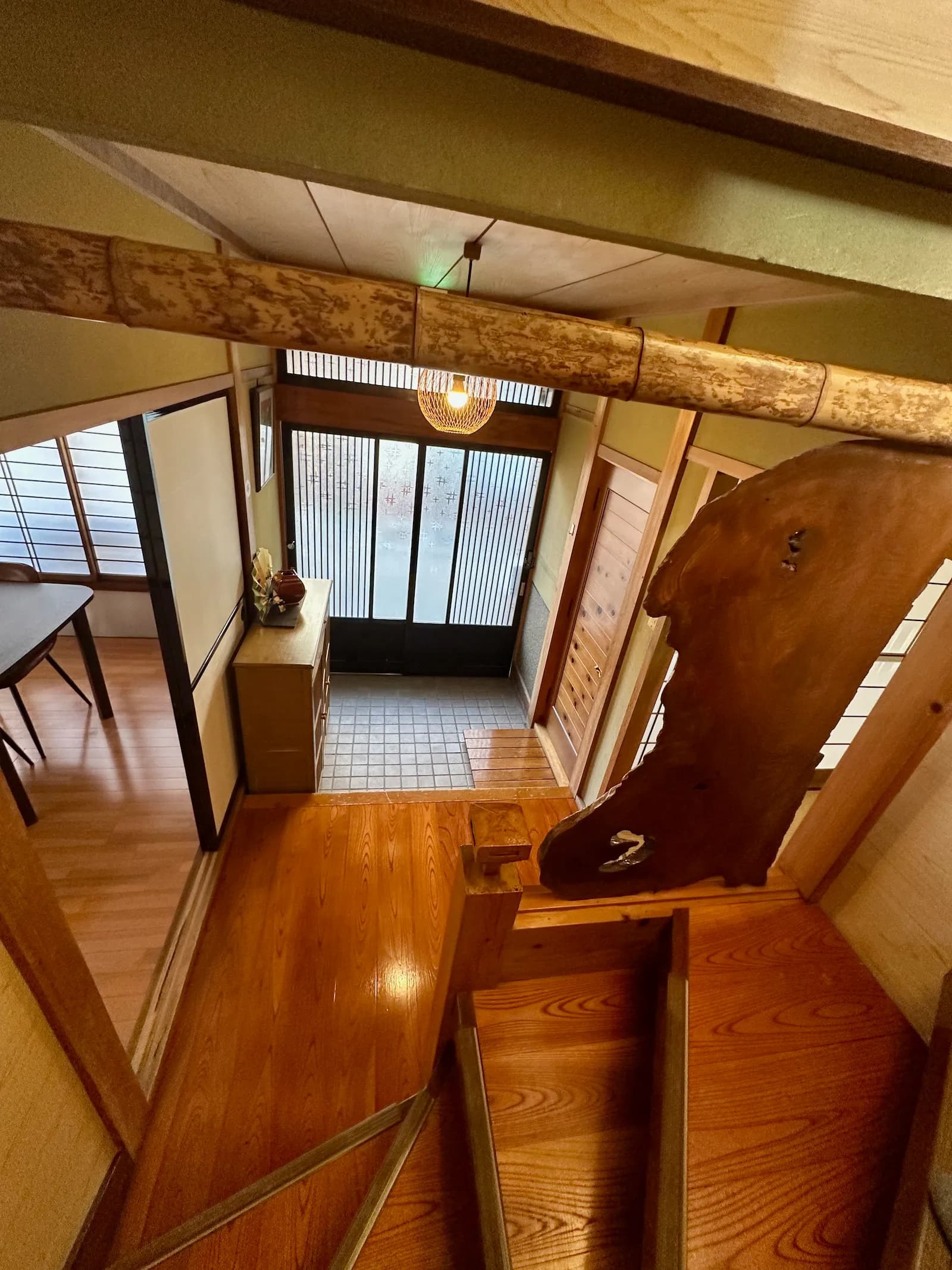 Traditional wooden staircase